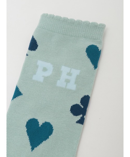 PINK HOUSE（ピンクハウス）の「PHロゴトランプ柄ソックス（ソックス/靴下・レディース・ブラック/ブルー/オレンジ/キナリ/レッド・フリー）」の16枚目の写真