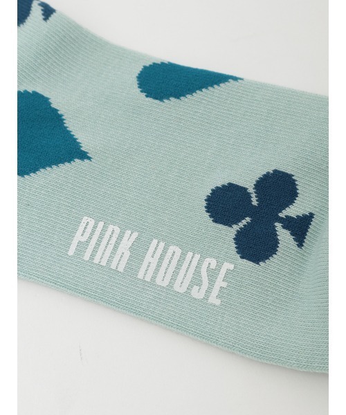 PINK HOUSE（ピンクハウス）の「PHロゴトランプ柄ソックス（ソックス/靴下・レディース・ブラック/ブルー/オレンジ/キナリ/レッド・フリー）」の13枚目の写真