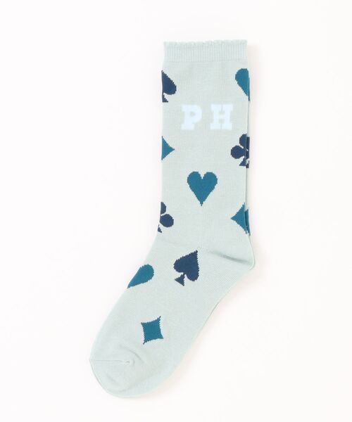 PINK HOUSE（ピンクハウス）の「PHロゴトランプ柄ソックス（ソックス/靴下・レディース・ブラック/ブルー/オレンジ/キナリ/レッド・フリー）」の14枚目の写真