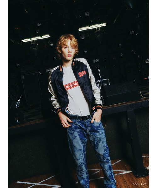 匿名配送・送料無料 希少 ヒステリックス ギターガール 刺繍 中綿スカジャン FLAMING YOUTH刺繍 スカジャン|HYSTERIC GLAMOUR MEN | HYSTERIC