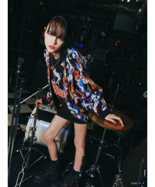 HYSTERIC GLAMOUR ヒステリックグラマー スカジャン FLAMING YOUTH刺繍 スカジャン|HYSTERIC GLAMOUR MEN | HYSTERIC