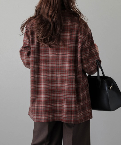 SUGAR BISKET（シュガービスケット）の「チェック柄テーラードジャケット（テーラードジャケット・レディース・レッド/ブラウン/ブラック・フリー）」の19枚目の写真
