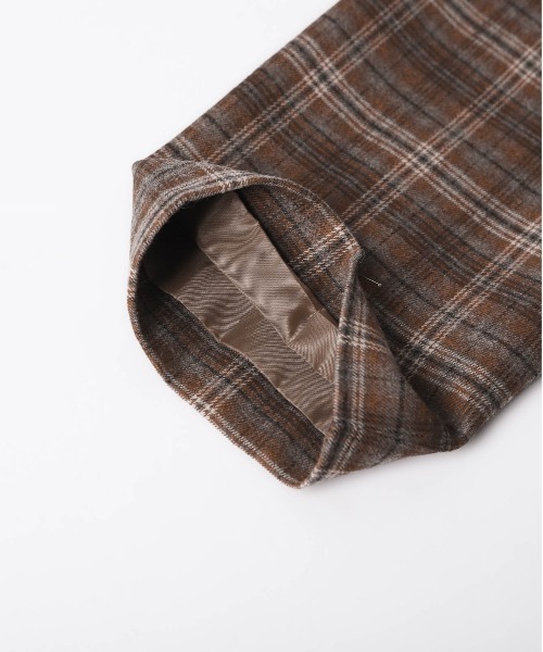 SUGAR BISKET（シュガービスケット）の「チェック柄テーラードジャケット（テーラードジャケット・レディース・レッド/ブラウン/ブラック・フリー）」の4枚目の写真