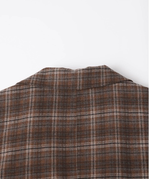 SUGAR BISKET（シュガービスケット）の「チェック柄テーラードジャケット（テーラードジャケット・レディース・レッド/ブラウン/ブラック・フリー）」の5枚目の写真