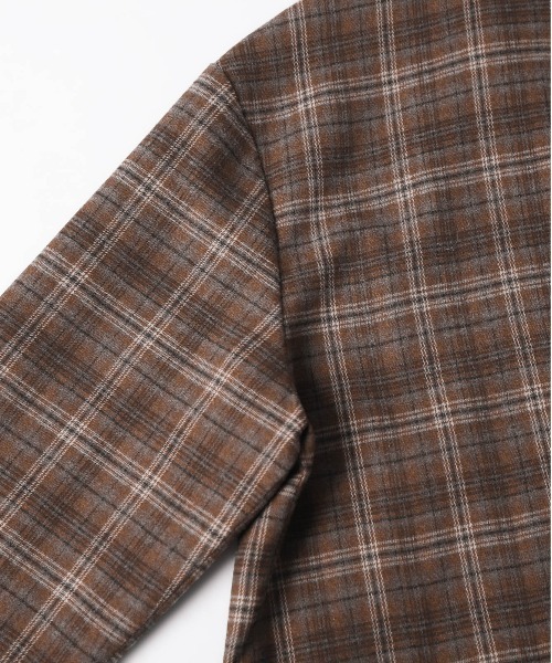 SUGAR BISKET（シュガービスケット）の「チェック柄テーラードジャケット（テーラードジャケット・レディース・レッド/ブラウン/ブラック・フリー）」の7枚目の写真