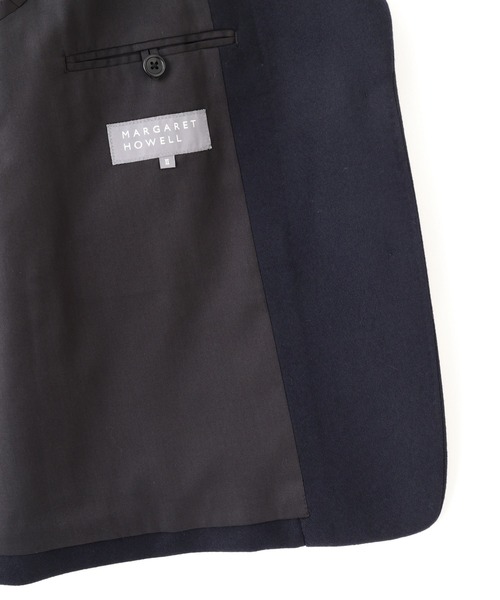 MARGARET HOWELL(マーガレットハウエル)の「FLANNEL WOOL(テーラードジャケット・レディース・グレー/ネイビー・1/2)」の3枚目の写真