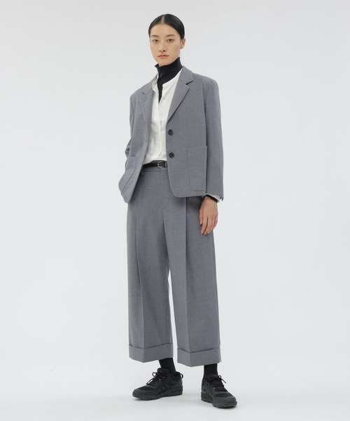 MARGARET HOWELL(マーガレットハウエル)の「FLANNEL WOOL(テーラードジャケット・レディース・グレー/ネイビー・1/2)」の7枚目の写真
