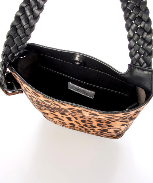 cache cache(カシュ カシュ)の「カシュカシュ cachecache / メッシュハンドル2wayワンショルダー(ショルダーバッグ・レディース・ブラック/レオパード・FREE)」の7枚目の写真