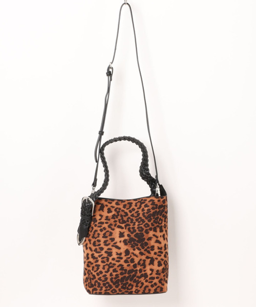 cache cache(カシュ カシュ)の「カシュカシュ cachecache / メッシュハンドル2wayワンショルダー(ショルダーバッグ・レディース・ブラック/レオパード・FREE)」の4枚目の写真