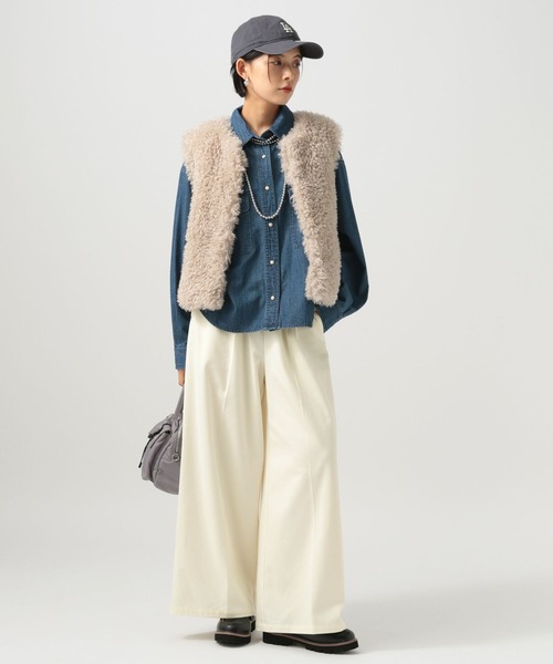 BAYFLOW(ベイフロー)の「裏起毛ワイドイージーパンツ(その他パンツ・レディース・アイボリー/ブラック/グレー・SMALL/MEDIUM)」の21枚目の写真