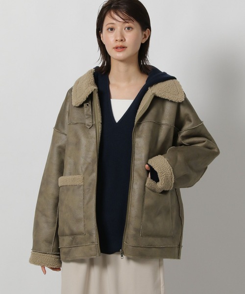 LAKOLE（ラコレ）の「フェイクムートンブルゾン / 496678（ムートン