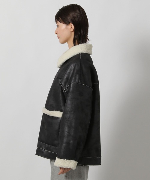 DIESEL ムートンコート ブラック/ベージュ　XL DIESEL ムートンコート ブラック/ベージュ XL - メルカリ