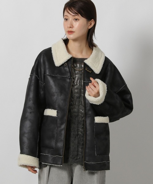 【希少デザイン 装飾】バーニーズ サンタクローチェ 高級 ムートン コート Southwick Gate Label: ムートン カバーオール｜ SHIPS 公式サイト