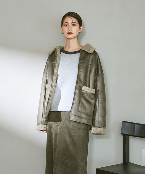 LAKOLE（ラコレ）の「フェイクムートンブルゾン / 496678（ムートン