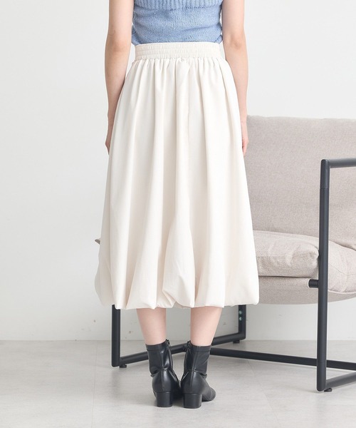 earth music&ecology（アースミュージックアンドエコロジー）の「バルーンミディスカート（スカート・レディース・アイボリー/ブラック・F）」の5枚目の写真