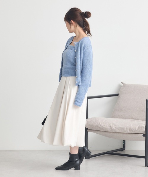 earth music&ecology（アースミュージックアンドエコロジー）の「バルーンミディスカート（スカート・レディース・アイボリー/ブラック・F）」の12枚目の写真