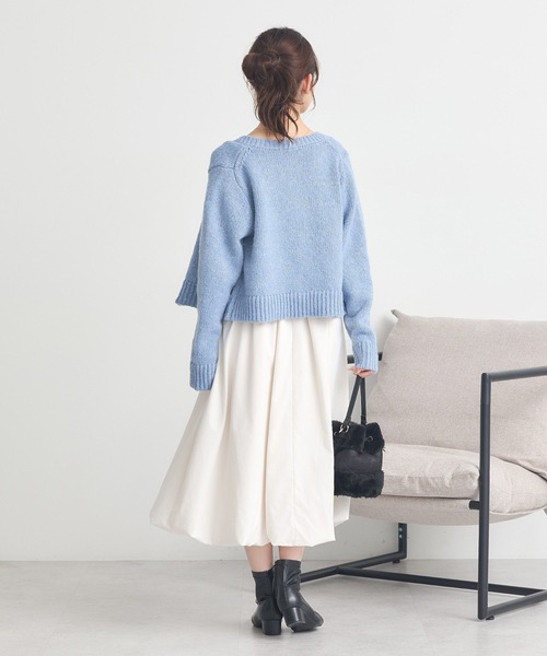 earth music&ecology（アースミュージックアンドエコロジー）の「バルーンミディスカート（スカート・レディース・アイボリー/ブラック・F）」の13枚目の写真