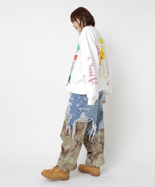 RNA(アールエヌエー)の「M2579 フィールプリントトレーナー(スウェット・レディース・ホワイト/アッシュグレー/ブラック・MEDIUM)」の15枚目の写真