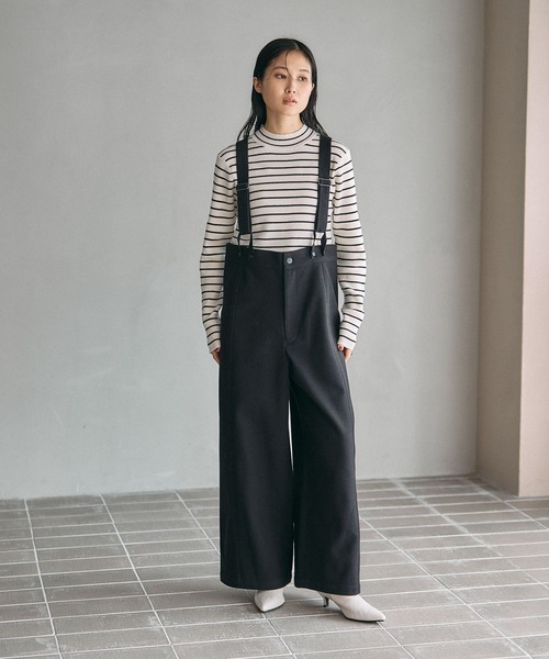 LEPSIM(レプシィム)の「メルトンサス付きパンツ 581678(その他パンツ・レディース・チャコールグレー/ベージュ/ブラック・FREE)」の2枚目の写真
