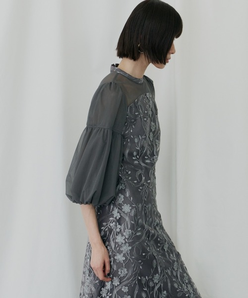 セール】フローラルパターンフレアドレス / floral pattern flare