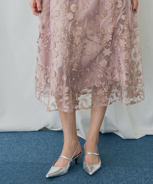 ANDRESD（アンドレスド）の「フローラルパターンフレアドレス / floral