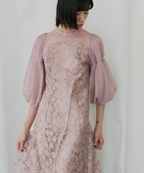 セール】フローラルパターンフレアドレス / floral pattern flare