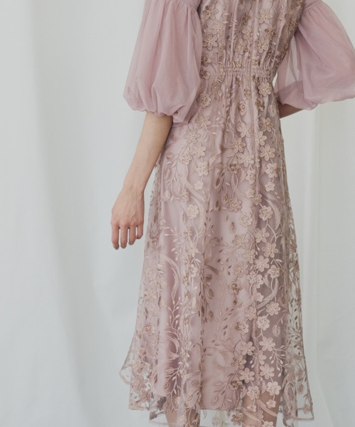 セール】フローラルパターンフレアドレス / floral pattern flare