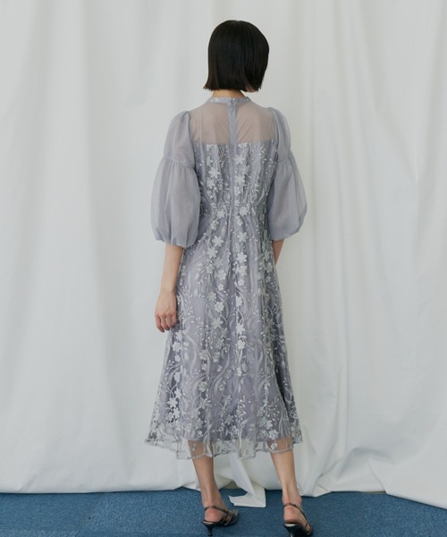 セール】フローラルパターンフレアドレス / floral pattern flare