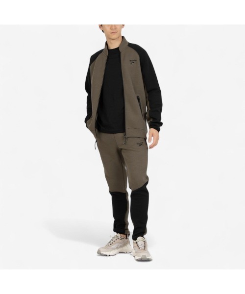 Reebok(リーボック)の「ボンバージャケット / CONTRAST PANEL BOMBER JACKET(ジャージ・メンズ・チャコールグレー×ブラック/アーミー・SMALL/MEDIUM/LARGE/X-LARGE)」の13枚目の写真