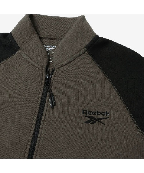 Reebok(リーボック)の「ボンバージャケット / CONTRAST PANEL BOMBER JACKET(ジャージ・メンズ・チャコールグレー×ブラック/アーミー・SMALL/MEDIUM/LARGE/X-LARGE)」の14枚目の写真