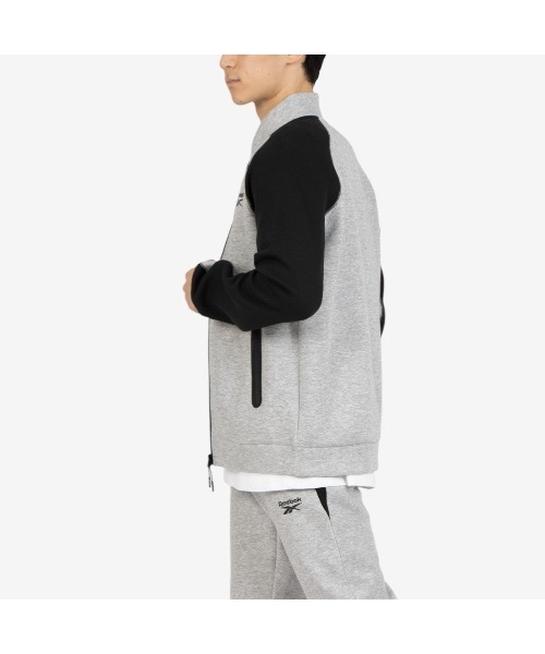 Reebok(リーボック)の「ボンバージャケット / CONTRAST PANEL BOMBER JACKET(ジャージ・メンズ・チャコールグレー×ブラック/アーミー・SMALL/MEDIUM/LARGE/X-LARGE)」の16枚目の写真