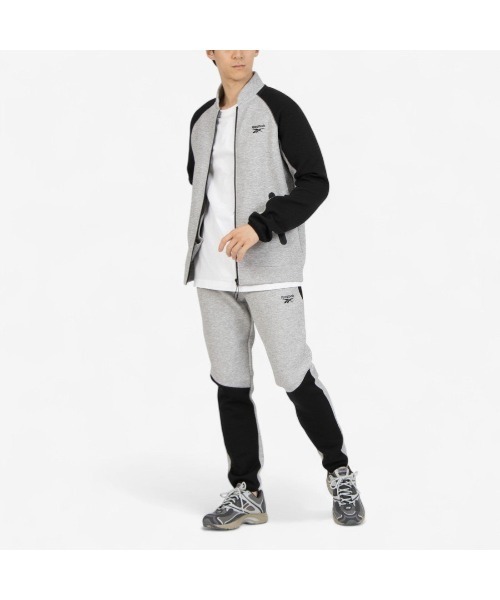 Reebok(リーボック)の「ボンバージャケット / CONTRAST PANEL BOMBER JACKET(ジャージ・メンズ・チャコールグレー×ブラック/アーミー・SMALL/MEDIUM/LARGE/X-LARGE)」の3枚目の写真