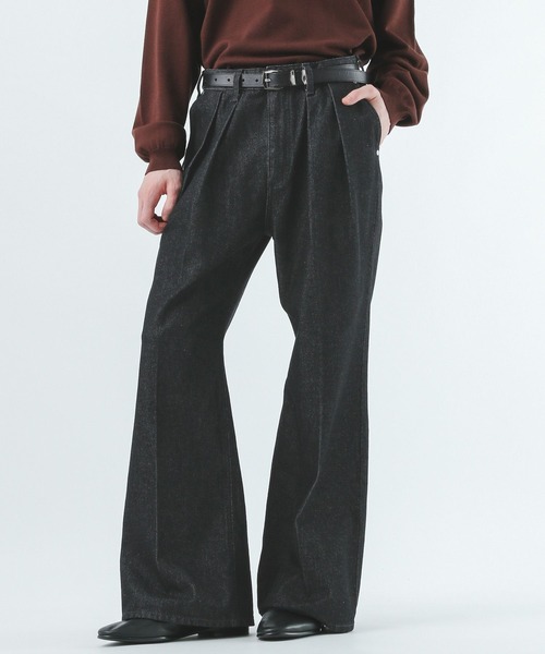 HARE(ハレ)の「【Wrangler×HARE SET UP対応】2タックデニムワイドパンツ(HARE)(デニムパンツ・メンズ・ブラック/ネイビー・SMALL/MEDIUM)」の21枚目の写真