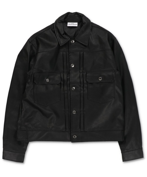 SPINNS（スピンズ）の「短丈合皮ジャケットブルゾン/2ndデザイン/ショート丈/ユニセックス（ブルゾン・メンズ・ブラウン/ブラック・ONESIZE）」の19枚目の写真