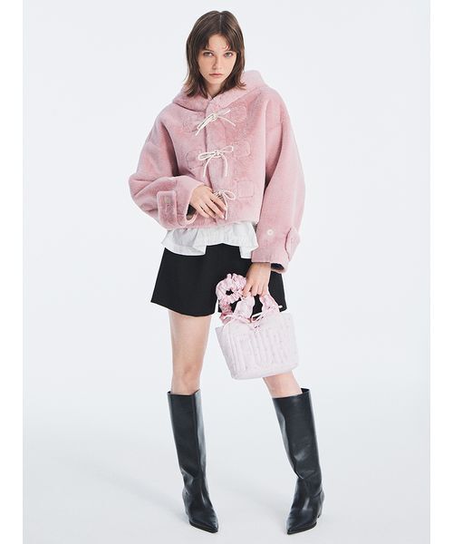 FURFUR(ファーファー)の「クロスベルトショートパンツ(その他パンツ・レディース・チェック/ブラック/グレー・F)」の9枚目の写真