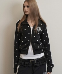 SETUPEXE（セットアップイーエックスイー）の「A'GEM/9 × .kom 『SETUPEXE/セットアップイーエックスイー』 STAR SPORTY ZIP-UP/ハートワッペン スタートラックジャケット（その他アウター）」