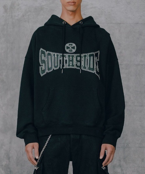 BREATH】SOUTHSIDE CROSS LOGO HOODIE / ブラック [BR25AW-C5005