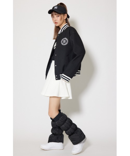 RIENDA GOLF（リエンダゴルフ）の「【RIENDA GOLF】RNDロゴスタジャン 秋服 冬服（ブルゾン・レディース・ブラウン/ブラック・SMALL/MEDIUM）」の6枚目の写真