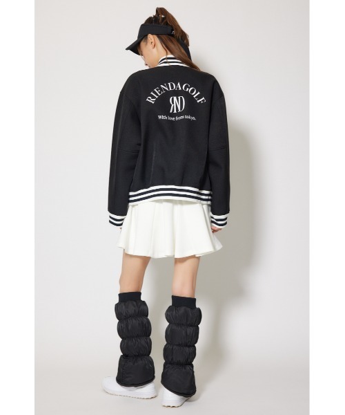 RIENDA GOLF（リエンダゴルフ）の「【RIENDA GOLF】RNDロゴスタジャン 秋服 冬服（ブルゾン・レディース・ブラウン/ブラック・SMALL/MEDIUM）」の7枚目の写真