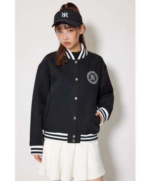 RIENDA GOLF（リエンダゴルフ）の「【RIENDA GOLF】RNDロゴスタジャン 秋服 冬服（ブルゾン・レディース・ブラウン/ブラック・SMALL/MEDIUM）」の8枚目の写真
