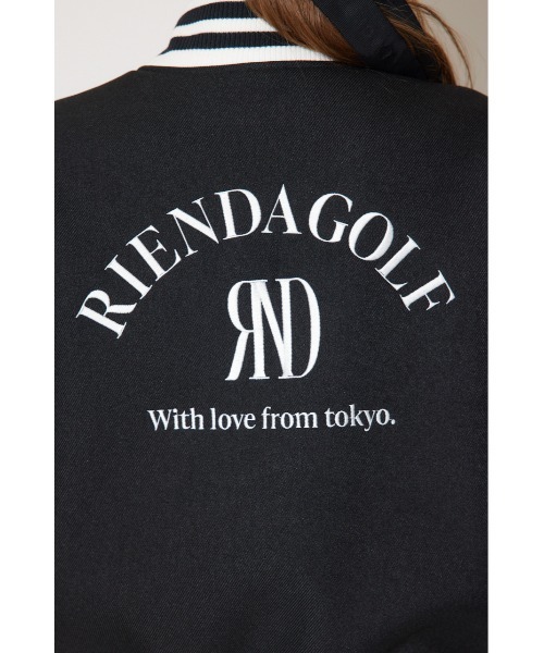 RIENDA GOLF（リエンダゴルフ）の「【RIENDA GOLF】RNDロゴスタジャン 秋服 冬服（ブルゾン・レディース・ブラウン/ブラック・SMALL/MEDIUM）」の11枚目の写真