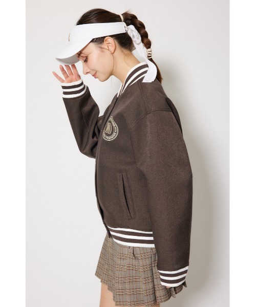 RIENDA GOLF（リエンダゴルフ）の「【RIENDA GOLF】RNDロゴスタジャン 秋服 冬服（ブルゾン・レディース・ブラウン/ブラック・SMALL/MEDIUM）」の13枚目の写真