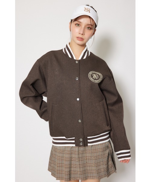 RIENDA GOLF（リエンダゴルフ）の「【RIENDA GOLF】RNDロゴスタジャン 秋服 冬服（ブルゾン・レディース・ブラウン/ブラック・SMALL/MEDIUM）」の15枚目の写真