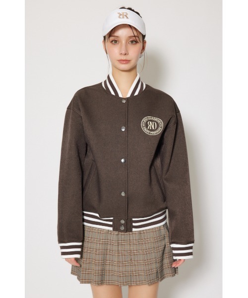 RIENDA GOLF（リエンダゴルフ）の「【RIENDA GOLF】RNDロゴスタジャン 秋服 冬服（ブルゾン・レディース・ブラウン/ブラック・SMALL/MEDIUM）」の19枚目の写真