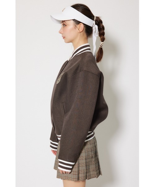 RIENDA GOLF（リエンダゴルフ）の「【RIENDA GOLF】RNDロゴスタジャン 秋服 冬服（ブルゾン・レディース・ブラウン/ブラック・SMALL/MEDIUM）」の20枚目の写真