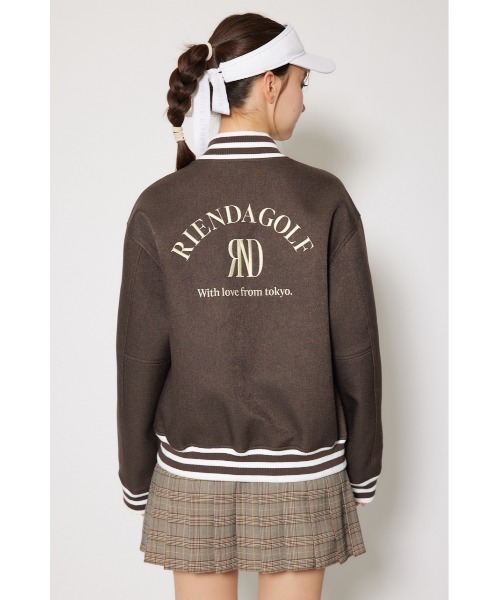 RIENDA GOLF（リエンダゴルフ）の「【RIENDA GOLF】RNDロゴスタジャン 秋服 冬服（ブルゾン・レディース・ブラウン/ブラック・SMALL/MEDIUM）」の21枚目の写真