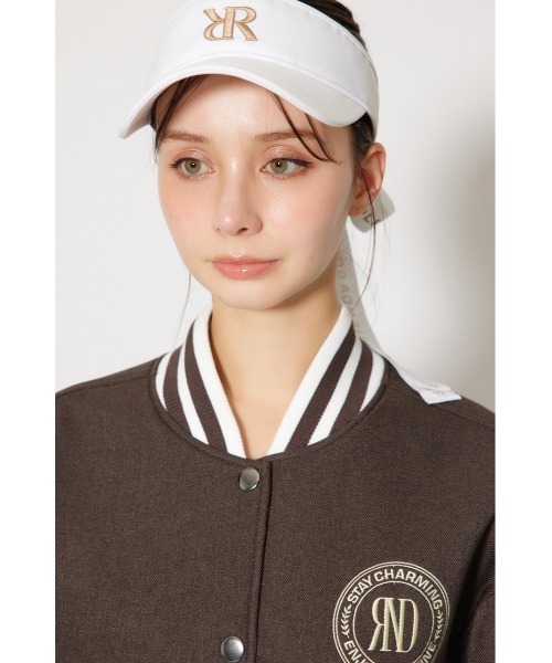 RIENDA GOLF（リエンダゴルフ）の「【RIENDA GOLF】RNDロゴスタジャン 秋服 冬服（ブルゾン・レディース・ブラウン/ブラック・SMALL/MEDIUM）」の22枚目の写真