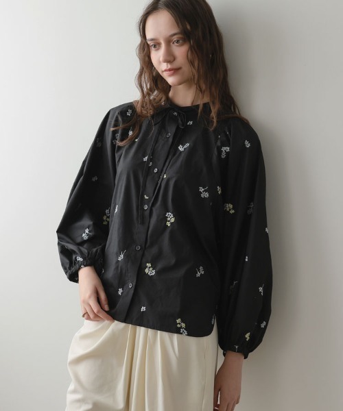 DONOBAN（ドノバン）の「フローレットブラウス（シャツ/ブラウス・レディース・ブラック/ホワイト・ONE SIZE）」の20枚目の写真