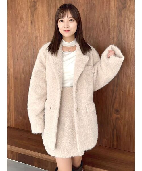 dazzlin(ダズリン)の「シャギースコート(スカート・レディース・ピンク/アイボリー/チャコールグレー・SMALL/MEDIUM)」の17枚目の写真