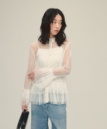 eL | 【eL】Lace Frill Shirt/593334(シャツ/ブラウス)